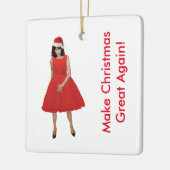 Melania, maak Kerstmis weer geweldig! Keramisch Ornament (Links)