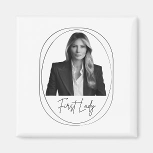 Melania Trump 2025 First Lady Inauguratie Foto M Magneet
