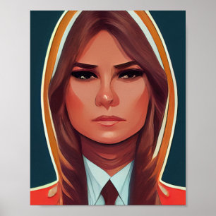 Melania Trump Comics Style Poster