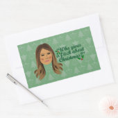 Melania Trump die een F*ck geeft over Kerstmis Rechthoekige Sticker (Envelop)