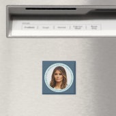 Melania TRUMP First Lady Vierkante magneet (Insitu (Vaatwasser))