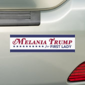Melania Trump for First Lady Donald Trump 2016 Bumpersticker (Op auto)
