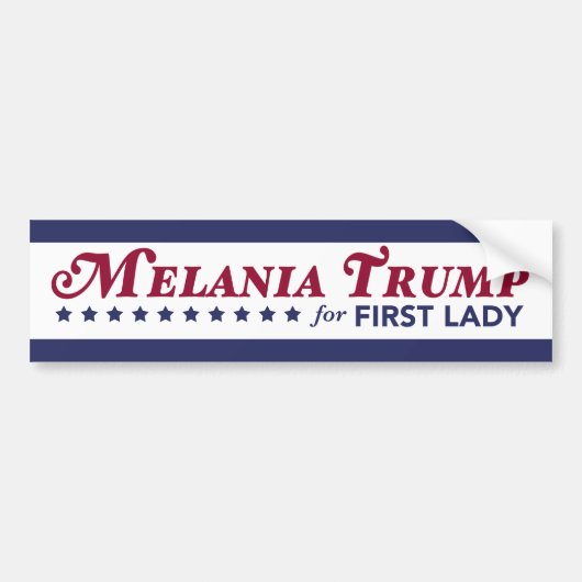 Melania Trump for First Lady Donald Trump 2016 Bumpersticker (Voorkant)
