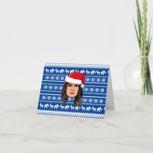 MELANIA TRUMP Kerstmis Bedankkaart (Voorkant)