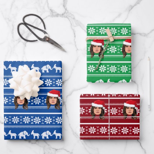 MELANIA TRUMP Kerstmis Inpakpapier Vel (Voorkant)