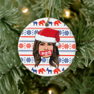 MELANIA TRUMP Kerstmis Keramisch Ornament