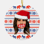 MELANIA TRUMP Kerstmis Keramisch Ornament (Voorkant)