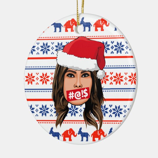 MELANIA TRUMP Kerstmis Keramisch Ornament (Links)