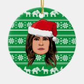 MELANIA TRUMP Kerstmis Keramisch Ornament (Voorkant)