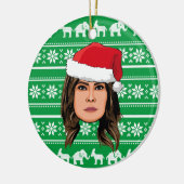 MELANIA TRUMP Kerstmis Keramisch Ornament (Links)