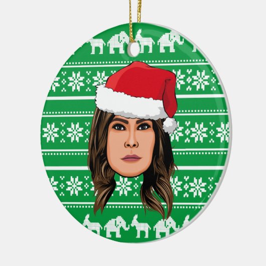MELANIA TRUMP Kerstmis Keramisch Ornament (Links)