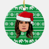 MELANIA TRUMP Kerstmis Keramisch Ornament (Achterkant)