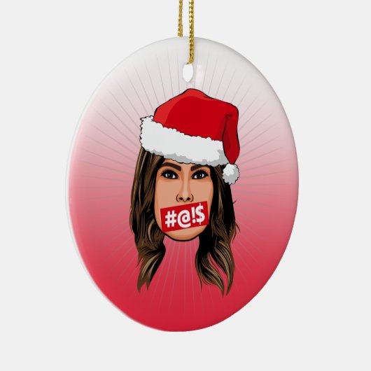 MELANIA TRUMP Kerstmis Keramisch Ornament (Rechts)