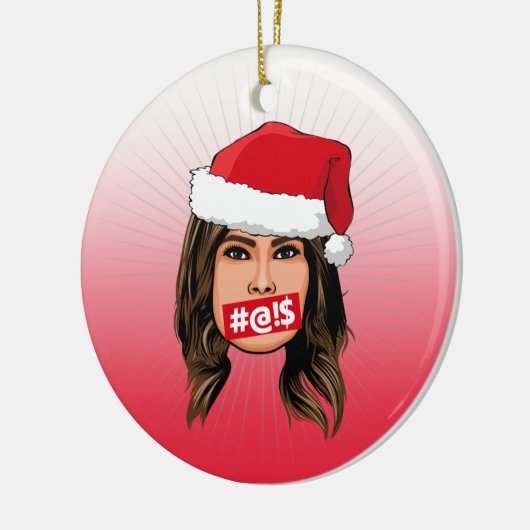 MELANIA TRUMP Kerstmis Keramisch Ornament (Links)