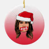 MELANIA TRUMP Kerstmis Keramisch Ornament (Achterkant)