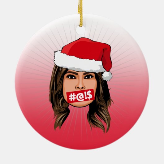 MELANIA TRUMP Kerstmis Keramisch Ornament (Achterkant)