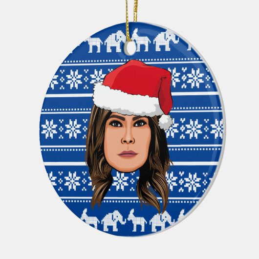MELANIA TRUMP Kerstmis Keramisch Ornament (Links)