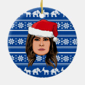 MELANIA TRUMP Kerstmis Keramisch Ornament (Achterkant)