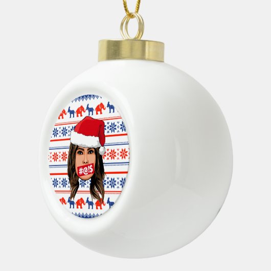 MELANIA TRUMP Kerstmis Keramische Bal Ornament (Rechts)