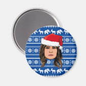 MELANIA TRUMP Kerstmis Magneet (Voorkant / Achterkant)