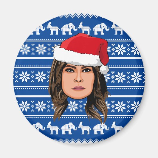 MELANIA TRUMP Kerstmis Magneet (Voorkant)