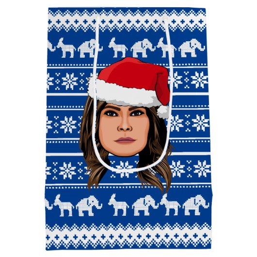 MELANIA TRUMP Kerstmis Medium Cadeauzakje (Achterkant)