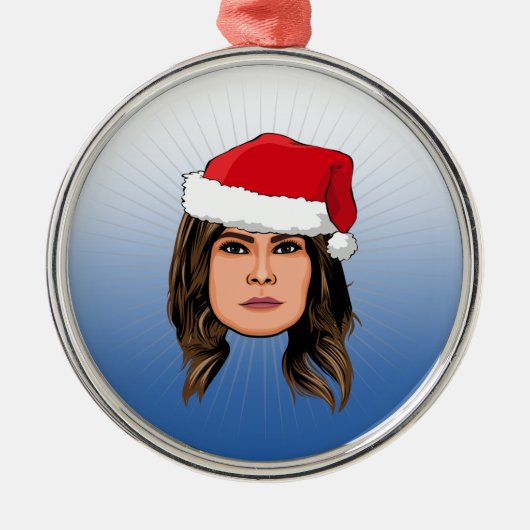 MELANIA TRUMP Kerstmis Metalen Ornament (Voorkant)