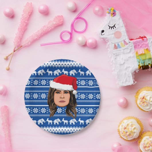 MELANIA TRUMP Kerstmis Papieren Bordje (Feest)