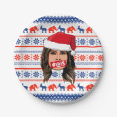 MELANIA TRUMP Kerstmis Papieren Bordje (Voorkant)