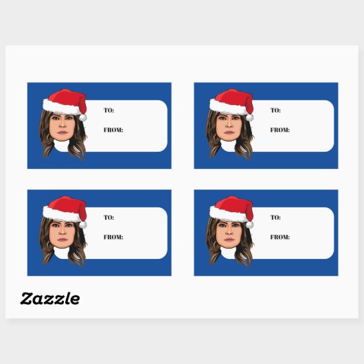 MELANIA TRUMP Kerstmis Rechthoekige Sticker (Vel)
