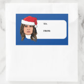 MELANIA TRUMP Kerstmis Rechthoekige Sticker (Tas)