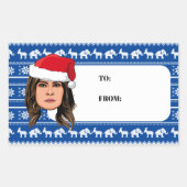MELANIA TRUMP Kerstmis Rechthoekige Sticker (Voorkant)