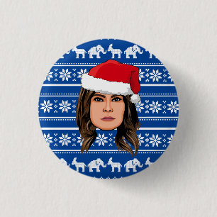 MELANIA TRUMP Kerstmis Ronde Button 3,2 Cm