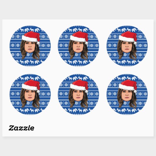 MELANIA TRUMP Kerstmis Ronde Sticker (Vel)
