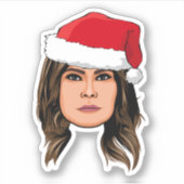 MELANIA TRUMP Kerstmis Sticker (Voorkant)