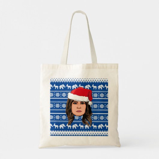 MELANIA TRUMP Kerstmis Tote Bag (Achterkant)