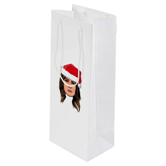MELANIA TRUMP Kerstmis Wijn Cadeautas (Voorkant Gekanteld)