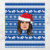 MELANIA TRUMP Kerstmis Wijn Etiket (Enkel label)