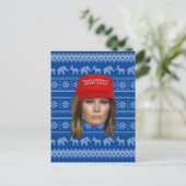 Melania Trump MAGA Kerstmis Briefkaart (Staand voorkant)