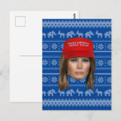 Melania Trump MAGA Kerstmis Briefkaart (Voorkant / Achterkant)