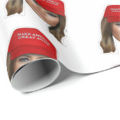 Melania Trump MAGA Kerstmis Cadeaupapier (Rol Hoek)