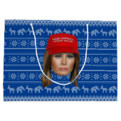 Melania Trump MAGA Kerstmis Groot Cadeauzakje (Achterkant)