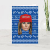 Melania Trump MAGA Kerstmis Kaart (Voorkant)