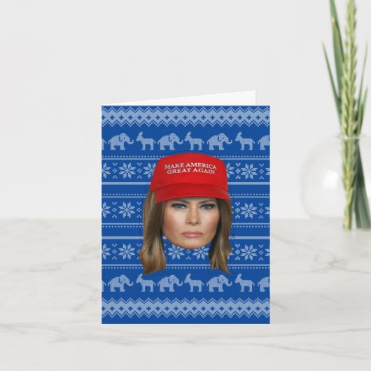 Melania Trump MAGA Kerstmis Kaart (Voorkant)