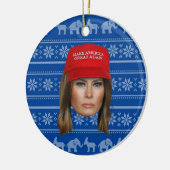 Melania Trump MAGA Kerstmis Keramisch Ornament (Links)