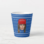 Melania Trump MAGA Kerstmis Latte Mok (Voorkant)