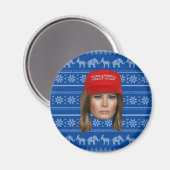 Melania Trump MAGA Kerstmis Magneet (Voorkant / Achterkant)