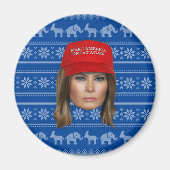 Melania Trump MAGA Kerstmis Magneet (Voorkant)