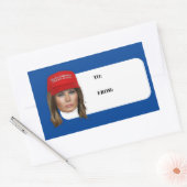 Melania Trump MAGA Kerstmis Rechthoekige Sticker (Envelop)