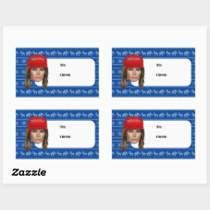 Melania Trump MAGA Kerstmis Rechthoekige Sticker